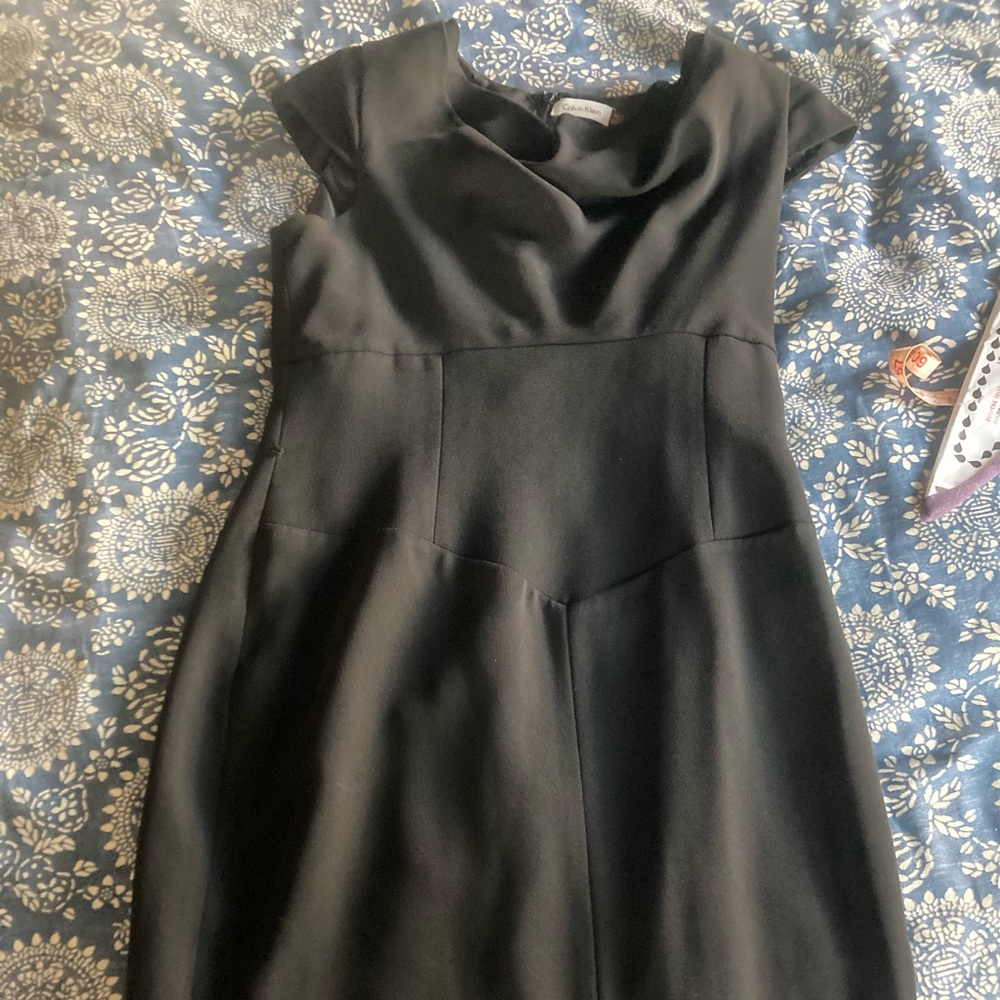 Cowl neck Calvin Klein sheath dress